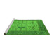 Sideview of Machine Washable Oriental Green Industrial Area Rugs, wshurb1632grn