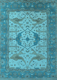 Oriental Light Blue Industrial Rug, urb1632lblu