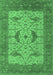 Machine Washable Oriental Emerald Green Industrial Area Rugs, wshurb1632emgrn