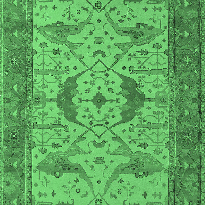 Machine Washable Oriental Emerald Green Industrial Area Rugs, wshurb1632emgrn