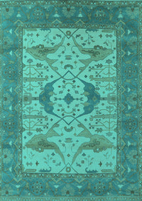 Oriental Turquoise Industrial Rug, urb1632turq