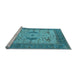 Sideview of Machine Washable Oriental Light Blue Industrial Rug, wshurb1632lblu