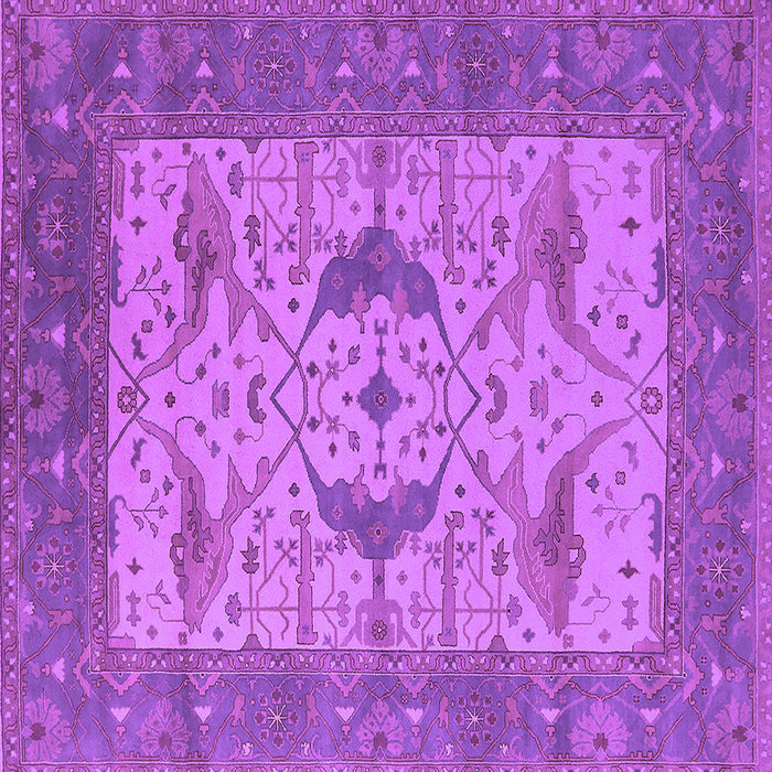 Square Machine Washable Oriental Purple Industrial Area Rugs, wshurb1632pur