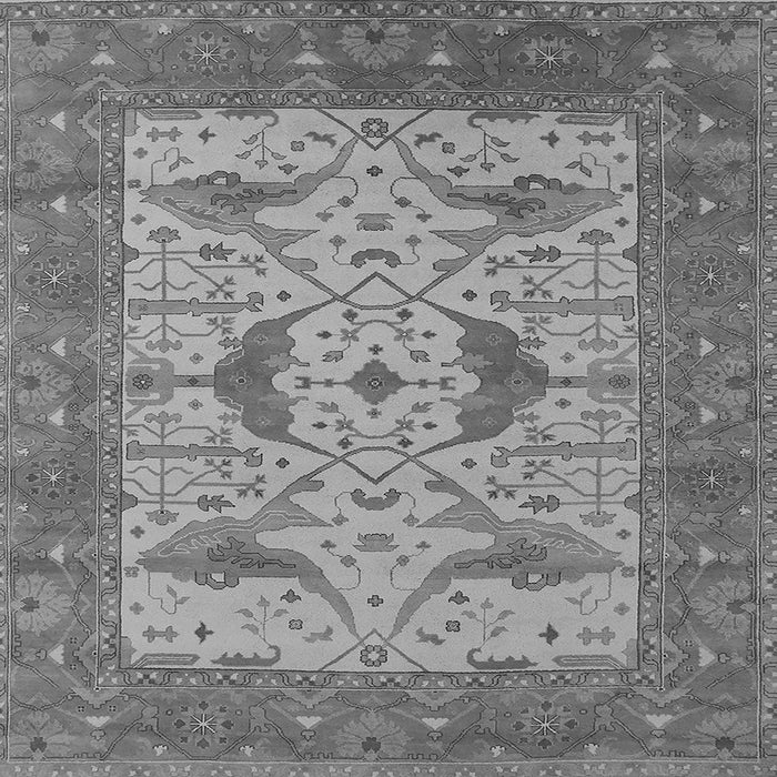 Square Machine Washable Oriental Gray Industrial Rug, wshurb1632gry