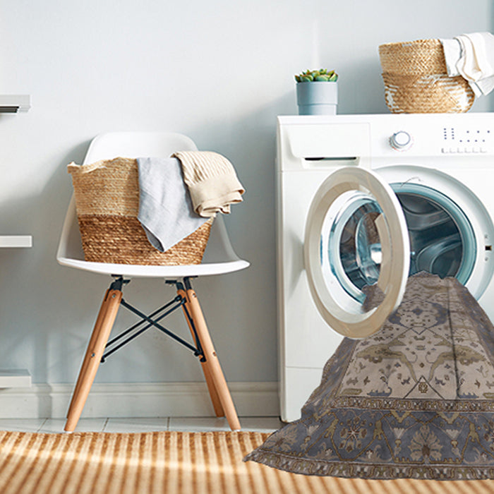 Machine Washable Industrial Modern Puce Purple Rug in a Washing Machine, wshurb1632