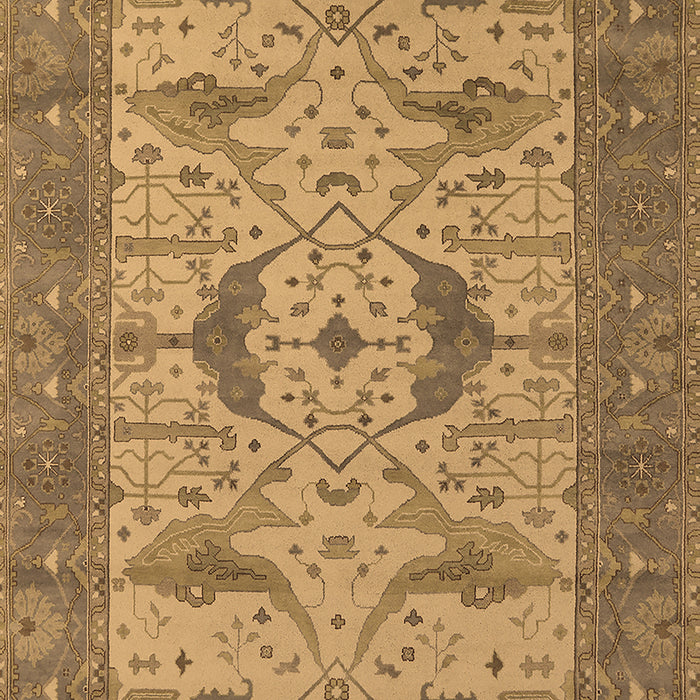 Machine Washable Oriental Brown Industrial Rug, wshurb1632brn