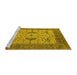 Sideview of Machine Washable Oriental Yellow Industrial Rug, wshurb1632yw