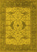 Machine Washable Oriental Yellow Industrial Rug, wshurb1632yw