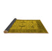 Sideview of Oriental Yellow Industrial Rug, urb1632yw