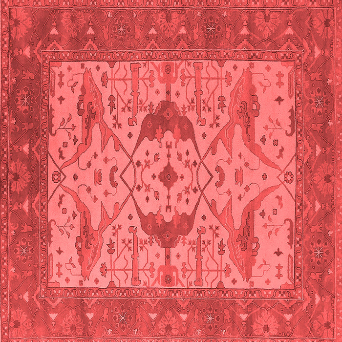 Machine Washable Oriental Red Industrial Rug, wshurb1632red