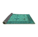 Sideview of Oriental Turquoise Industrial Rug, urb1632turq