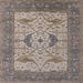 Square Mid-Century Modern Puce Purple Oriental Rug, urb1632