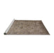 Sideview of Machine Washable Industrial Modern Brown Rug, wshurb1633