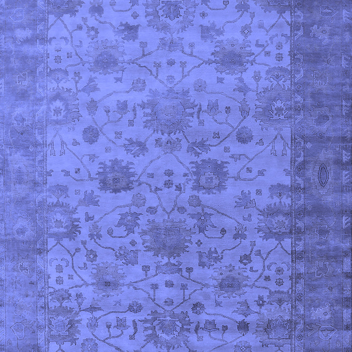 Machine Washable Oriental Blue Industrial Rug, wshurb1633blu