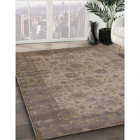 Mid-Century Modern Brown Oriental Rug, urb1633