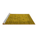 Sideview of Machine Washable Oriental Yellow Industrial Rug, wshurb1633yw