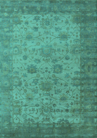 Oriental Turquoise Industrial Rug, urb1633turq