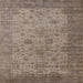 Square Mid-Century Modern Brown Oriental Rug, urb1633