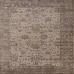 Square Machine Washable Industrial Modern Brown Rug, wshurb1633