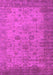 Machine Washable Oriental Pink Industrial Rug, wshurb1633pnk