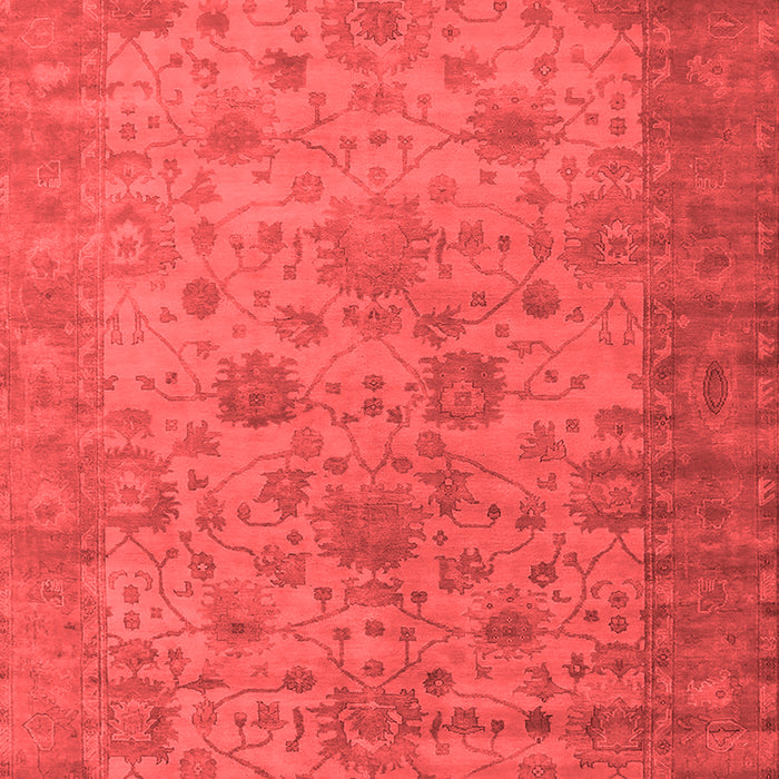 Machine Washable Oriental Red Industrial Rug, wshurb1633red