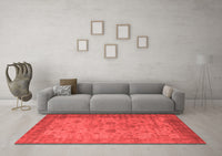 Machine Washable Oriental Red Industrial Rug, wshurb1633red