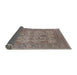 Sideview of Mid-Century Modern Mauve Taupe Purple Oriental Rug, urb1634