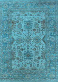 Oriental Light Blue Industrial Rug, urb1634lblu