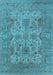 Oriental Light Blue Industrial Rug, urb1634lblu