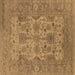 Square Oriental Brown Industrial Rug, urb1634brn