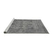 Sideview of Machine Washable Oriental Gray Industrial Rug, wshurb1634gry