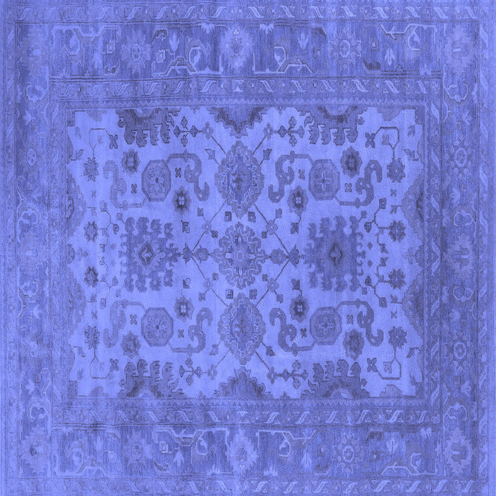 Square Oriental Blue Industrial Rug, urb1634blu