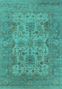 Oriental Turquoise Industrial Rug, urb1634turq