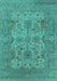 Oriental Turquoise Industrial Rug, urb1634turq