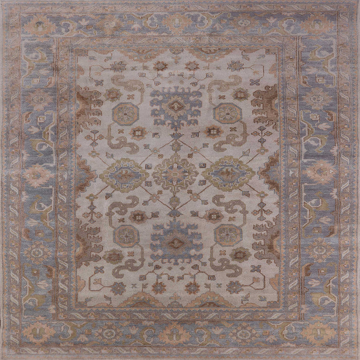Square Machine Washable Industrial Modern Mauve Taupe Purple Rug, wshurb1634