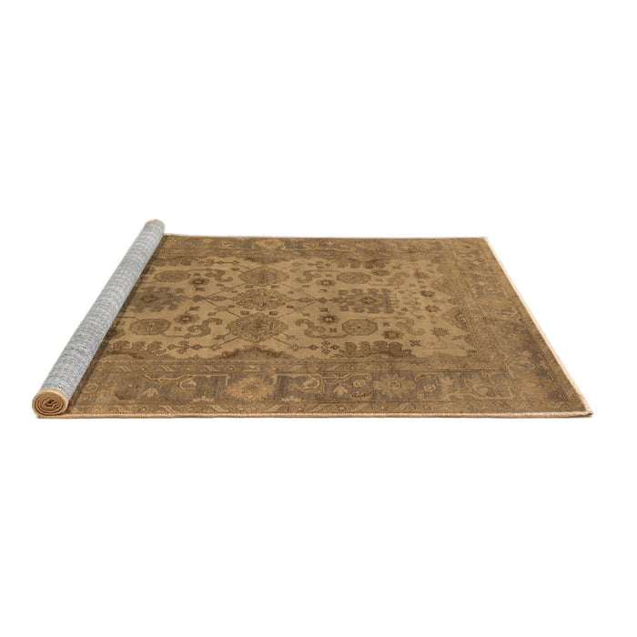 Sideview of Machine Washable Oriental Brown Industrial Rug, wshurb1634brn