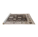 Sideview of Machine Washable Industrial Modern Brown Rug, wshurb1635