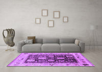 Machine Washable Oriental Purple Industrial Rug, wshurb1635pur