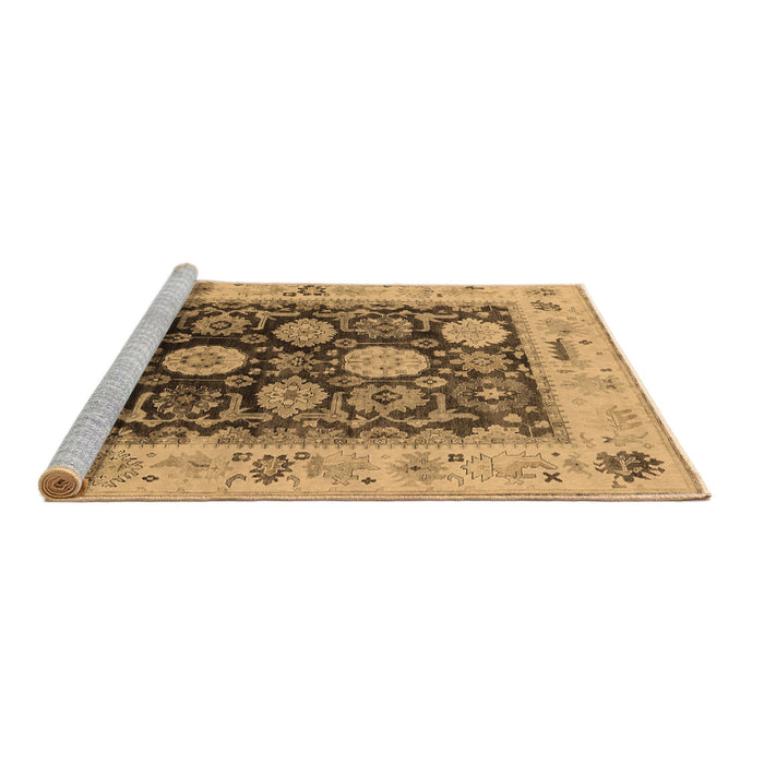Sideview of Machine Washable Oriental Brown Industrial Rug, wshurb1635brn