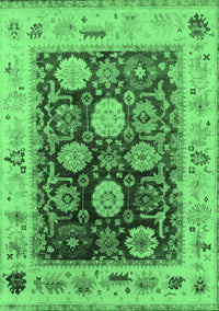 Oriental Emerald Green Industrial Rug, urb1635emgrn