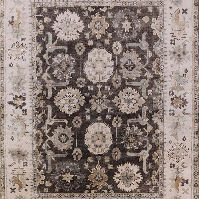 Machine Washable Industrial Modern Brown Rug, wshurb1635