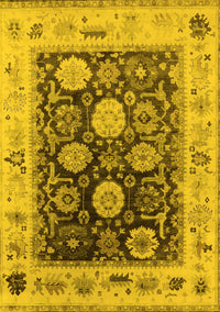 Oriental Yellow Industrial Rug, urb1635yw