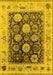 Oriental Yellow Industrial Rug, urb1635yw