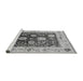 Sideview of Machine Washable Oriental Gray Industrial Rug, wshurb1635gry