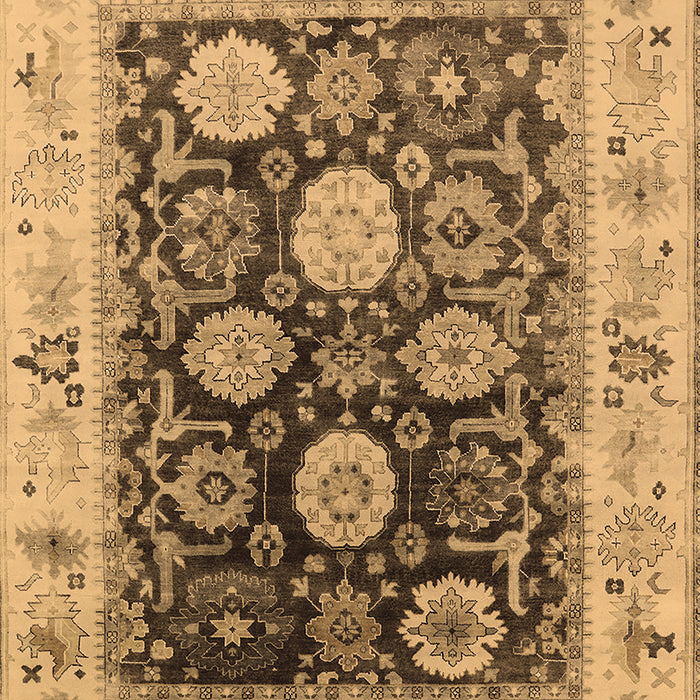 Machine Washable Oriental Brown Industrial Rug, wshurb1635brn