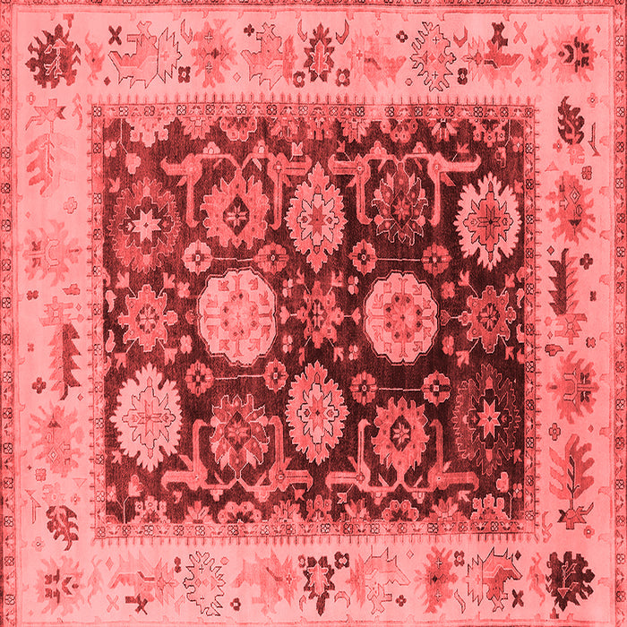 Machine Washable Oriental Red Industrial Rug, wshurb1635red