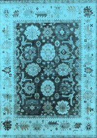 Oriental Light Blue Industrial Rug, urb1635lblu