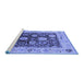 Sideview of Machine Washable Oriental Blue Industrial Rug, wshurb1635blu