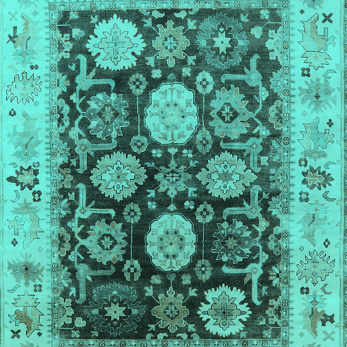 Oriental Turquoise Industrial Rug, urb1635turq