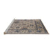 Sideview of Machine Washable Industrial Modern Sandstone Brown Rug, wshurb1636